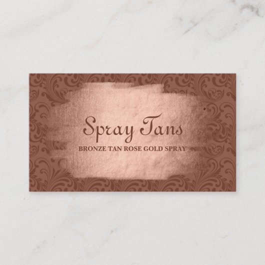 Spraytans Bronzen Wervelingen Visitekaartje (Voorkant)