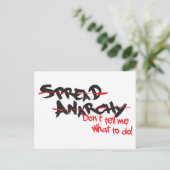 Spread Anarchy! Briefkaart (Staand voorkant)