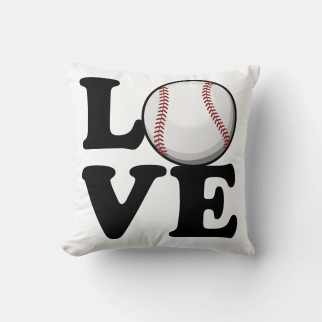 Spread Baseball Love | Baseball Fan Kussen (Voorkant)