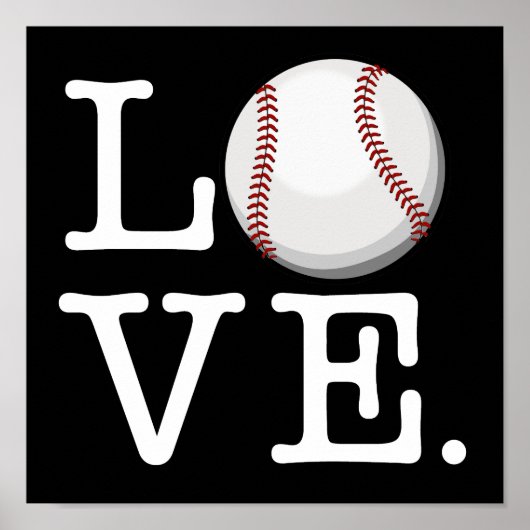Spread Baseball Love | Baseball Fan Poster (Voorkant)