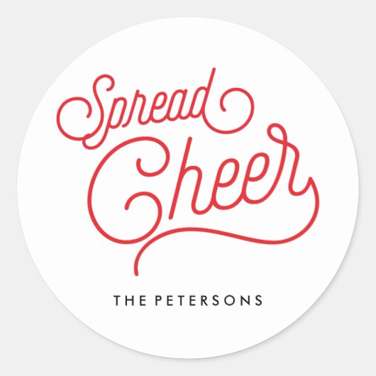 Spread Cheer Ronde Sticker (Voorkant)