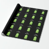 Spread Hap-pea-ness Funny Peas Pun Dark BG Cadeaupapier (Uitgerold)