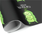 Spread Hap-pea-ness Funny Peas Pun Dark BG Cadeaupapier (Rol Hoek)