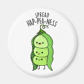 Spread Hap-pea-ness Grappige Erwten Pun Magneet (Voorkant)