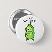 Spread Hap-pea-ness Grappige Erwten Pun Ronde Button 5,7 Cm (Voorkant /achterkant)