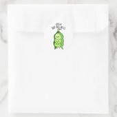 Spread Hap-pea-ness Grappige Erwten Pun Ronde Sticker (Tas)