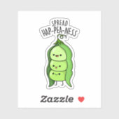 Spread Hap-pea-ness Grappige Erwten Pun Sticker (Vel)