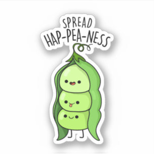 Spread Hap-pea-ness Grappige Erwten Pun Sticker