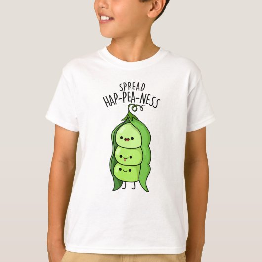 Spread Hap-pea-ness Grappige Erwten Pun T-shirt (Voorkant)