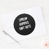 Spread Hummus not Hate Vegan Vegetarian Food Gift Ronde Sticker (Envelop)