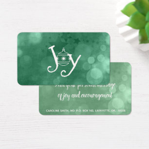 Spread Joy2 - Bericht Kaarten Visitekaartje