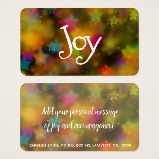 Spread Joy - Bericht Kaarten Visitekaartje (Voorkant /achterkant)