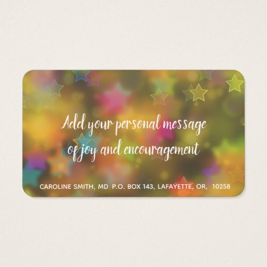 Spread Joy - Bericht Kaarten Visitekaartje (Achterkant)