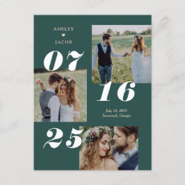 Spread Joy EDITABLE COLOR De datum opslaan Briefkaart