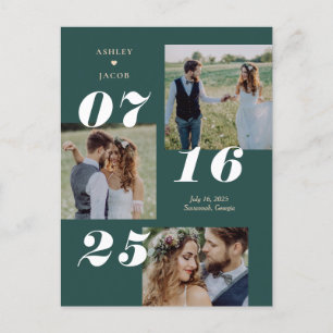 Spread Joy EDITABLE COLOR De datum opslaan Briefkaart