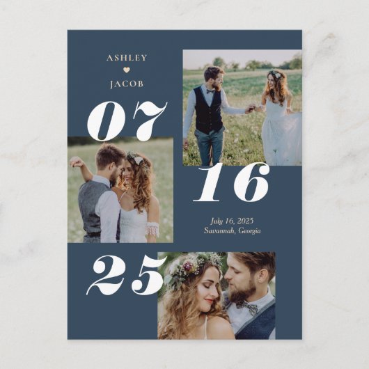 Spread Joy EDITABLE COLOR De datum opslaan Briefkaart (Voorkant)