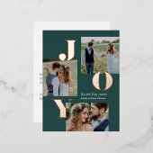 Spread Joy Editable Color Folie Holiday Briefkaart (Voorkant / Achterkant)