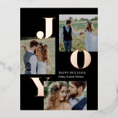 Spread Joy Editable Color Folie Holiday Briefkaart (Voorkant)