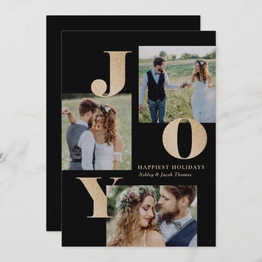 Spread Joy EDITABLE COLOR Holiday-fotokaart Feestdagenkaart (Voorkant / Achterkant)