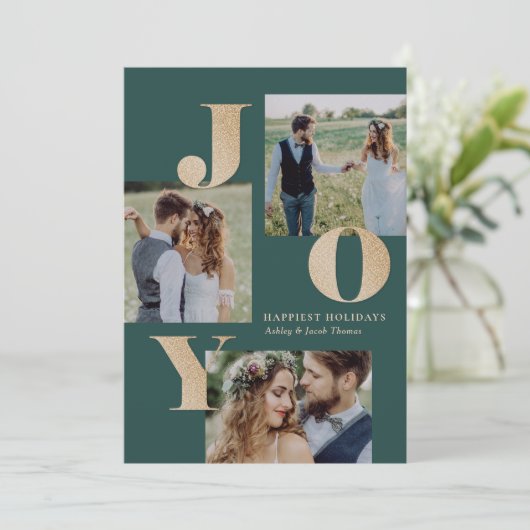 Spread Joy EDITABLE COLOR Holiday-fotokaart Feestdagenkaart (Staand voorkant)