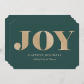 Spread Joy Editable Color No Photo Holiday Card Feestdagenkaart (Voorkant / Achterkant)
