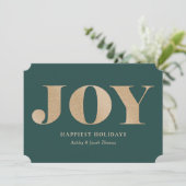Spread Joy Editable Color No Photo Holiday Card Feestdagenkaart (Staand voorkant)