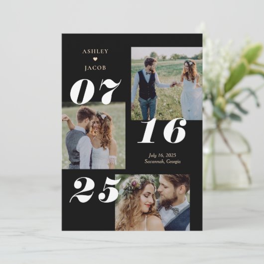 Spread Joy EDITABLE KLOR Save the Date Card Bedankkaart (Staand voorkant)