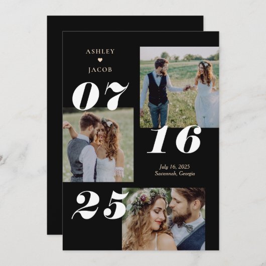 Spread Joy EDITABLE KLOR Save the Date Card Bedankkaart (Voorkant / Achterkant)