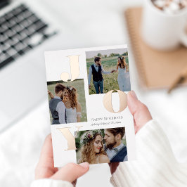 Spread Joy Foil Holiday Card Editable Color Folie Uitnodiging