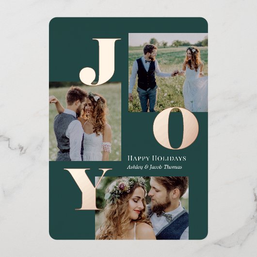 Spread Joy Folie Holiday Kaart Editable Color (Voorkant)