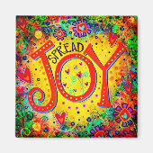Spread Joy Fun Vrolijke Verhogende Trendy Schattig Magneet (Voorkant)