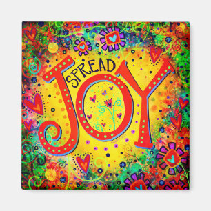 Spread Joy Fun Vrolijke Verhogende Trendy Schattig Magneet