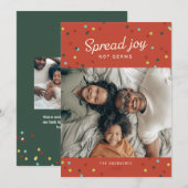 Spread Joy, geen Germs Flat Holiday-kaart Feestdagenkaart (Voorkant / Achterkant)