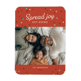 Spread Joy, geen Germs Holiday Foto Magneet