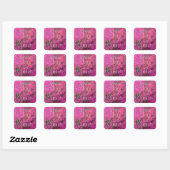 Spread Joy like Confetti Magenta Vierkante Sticker (Vel)