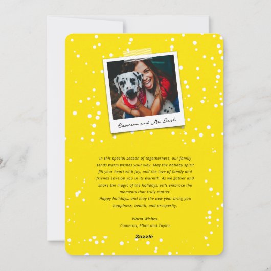 Spread Joy Love Hope Peace Typography Moderne Phot Feestdagenkaart (Achterkant)