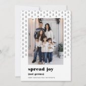 Spread Joy, niet Germs| Foto van Funny 2020 Feestdagenkaart (Voorkant)