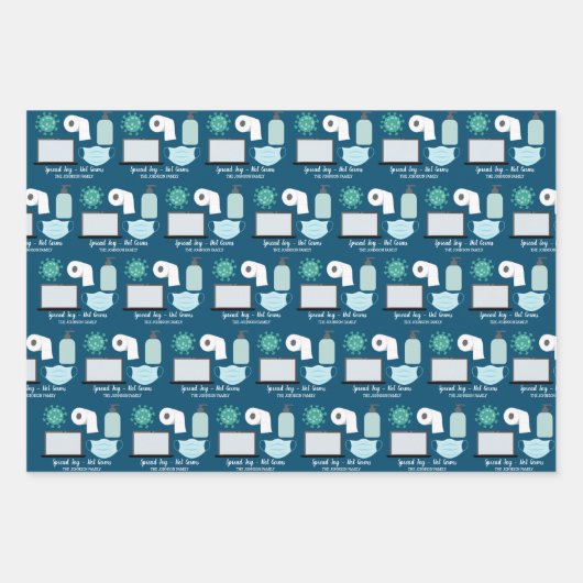 Spread Joy Not Germs 2020 mask virus toiletpapier Inpakpapier Vel (Voorkant 2)