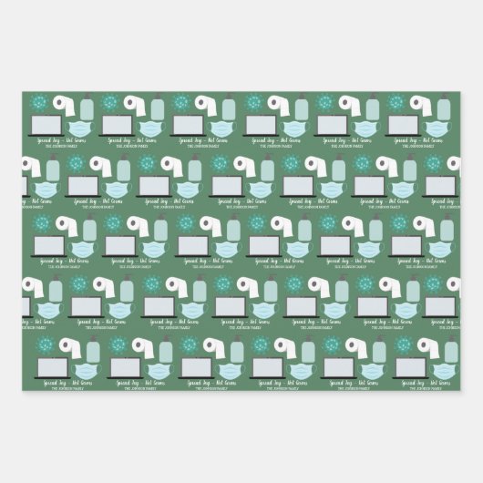 Spread Joy Not Germs 2020 mask virus toiletpapier Inpakpapier Vel (Voorkant)