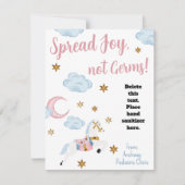 Spread Joy not Germs Kinder Hand Sanitizer Cadecar Kaart (Voorkant)