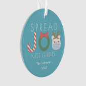 Spread Joy Polar Beer Mask Blue Holiday Foto Ornament (voorkant)