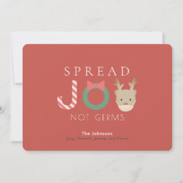 Spread JOY Reindeer Mask Red Christmas Feestdagenkaart