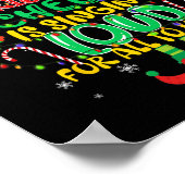 Spread kerstman zingt luide Kerstmis Elf p Poster (Hoek)