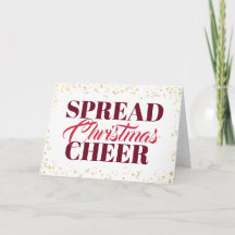 Spread Kerstmis Cheer Burgundy Red Script