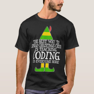 Spread Kerstmis Cheer Codering Computer Coder Prog T-shirt