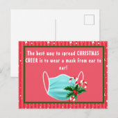 Spread Kerstmis-kaarsmasker Briefkaart (Voorkant / Achterkant)