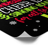 Spread Kerstmis Kreta zingt luide Kerstmis Elf P Poster (Hoek)