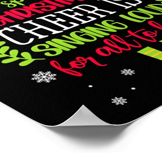 Spread Kerstmis Kreta zingt luide Kerstmis Elf P Poster (Hoek)