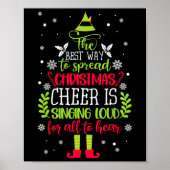 Spread Kerstmis Kreta zingt luide Kerstmis Elf P Poster (Voorkant)