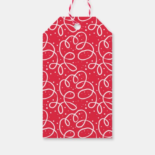 Spread kerstmis met hand Lettered Red Holiday Cadeaulabel (Achterkant)